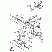 Схема узла: Задний рычаг и Подвеска Yamaha XT350 XT350