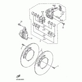 Схема вузла: Переднє гальмо Yamaha YZF-R1 R1