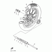 Схема узла: Переднее колесо Yamaha XV535 Virago