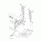 Схема узла: Задний рычаг и Подвеска Yamaha YP400 X-MAX 400