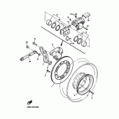 Схема вузла: Заднє гальмо Yamaha VMX12 V-MAX