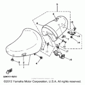 Схема узла: Сиденье Yamaha XV250 Route 66