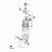 Схема вузла: Задня підвіска Yamaha YZF-R6/YZF600 R6