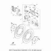 Схема узла: Передний тормоз Yamaha XVS1100 V-Star Midnight Custom