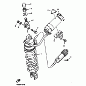 Схема вузла: Задня підвіска Yamaha YZF750 YZF750