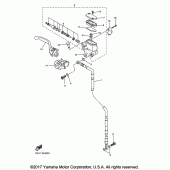 Схема узла: Передний тормозной цилиндр Yamaha YZ450F YZ450FX