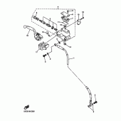 Схема узла: Передний тормозной цилиндр Yamaha YZ450F YZ450F