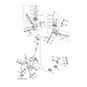 Схема узла: Передний тормозной цилиндр Yamaha YP400 Majesty