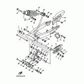 Схема вузла: Задній важіль та підвіска Yamaha TTR125 TT-R125
