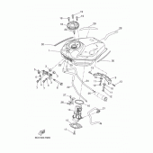 Схема вузла: Паливний бак Yamaha MT07/MTT690 MT-07 Tracer