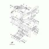 Схема вузла: Задній важіль та підвіска 2 Yamaha TTR125 TT-R125
