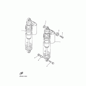 Схема вузла: Задня підвіска Yamaha XJR1300