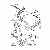 Схема вузла: Підніжки та Підставка Yamaha YBR125