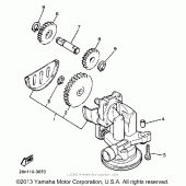 Схема узла: Масляный насос Yamaha XVZ1300 Venture Royale