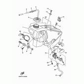 Схема узла: Топливный бак Yamaha YZ125