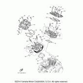 Схема вузла: Головка циліндра Yamaha XV1900 Raider S