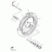Схема узла: Переднее колесо Yamaha YZF750 YZF750