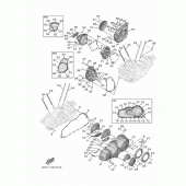 Схема узла: Крышки картера 1 Yamaha XV1900 Star Venture