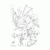 Схема вузла: Облицювальні елементи Yamaha YZF-R125