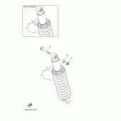 Схема вузла: Задня підвіска Yamaha TTR230 TT-R230