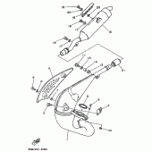 Схема вузла: Вихлопна система Yamaha DT125 DT125R