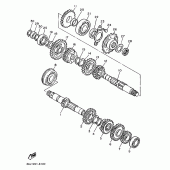 Схема вузла: Трансмісія Yamaha XT500