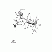 Схема узла: Пульт управления рулевой и Рычаг Yamaha TW125