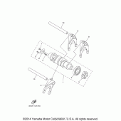 Схема узла: Копирный вал и Вилки Yamaha XV1900 Raider S
