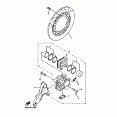 Схема узла: Задний тормозной суппорт Yamaha XJR1300