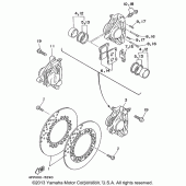 Схема узла: Передний тормоз Yamaha XV1100 Virago