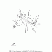 Схема вузла: Пульт управління рульовий та Важель Yamaha TW200