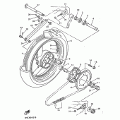 Схема узла: Заднее колесо Yamaha YZF750 YZF750