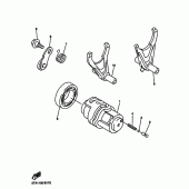 Схема узла: Копирный вал и Вилки Yamaha YZ450F YZ450F