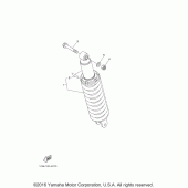 Схема вузла: Задня підвіска Yamaha TTR230 TT-R230