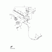 Схема узла: Передний тормозной цилиндр Yamaha YZ250 YZ250F