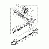 Схема вузла: Вал приводний та редуктор Yamaha XVS650 Drag Star Silverado