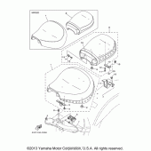 Схема вузла: Сидіння Yamaha XV1700 Road Star Silverado