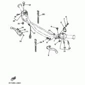 Схема узла: Пульт управления рулевой и Рычаг Yamaha XT350 XT350