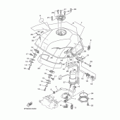 Схема узла: Топливный бак Yamaha TDM900