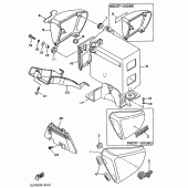 Схема вузла: Бічна кришка / масляний бак Yamaha XV1100 Virago