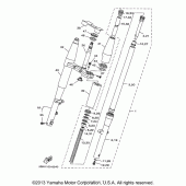 Схема узла: Вилка передней оси Yamaha XVS650 V-Star Classic