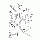 Схема вузла: Кермо та Тросики Yamaha XVS1100 Drag Star Classic