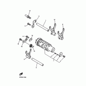 Схема вузла: Копірний вал та Вилки Yamaha FZS600 FAZER