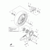 Схема вузла: Заднє колесо Yamaha YZF-R6/YZF600 R6