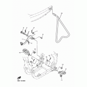 Схема вузла: Підніжки та підставка Yamaha YZ250 YZ250F