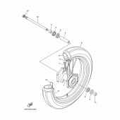 Схема узла: Переднее колесо Yamaha XVS1100 Drag Star Classic