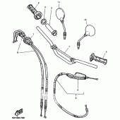 Схема узла: Steering handle, cable Yamaha TT600