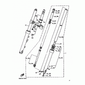 Схема узла: Вилка передней оси Yamaha XV250 Virago