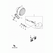 Схема вузла: Задній ліхтар (Стоп-сигнал) Yamaha XSR700/MTM690