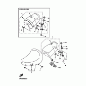 Схема вузла: Сидіння Yamaha XV125 Virago